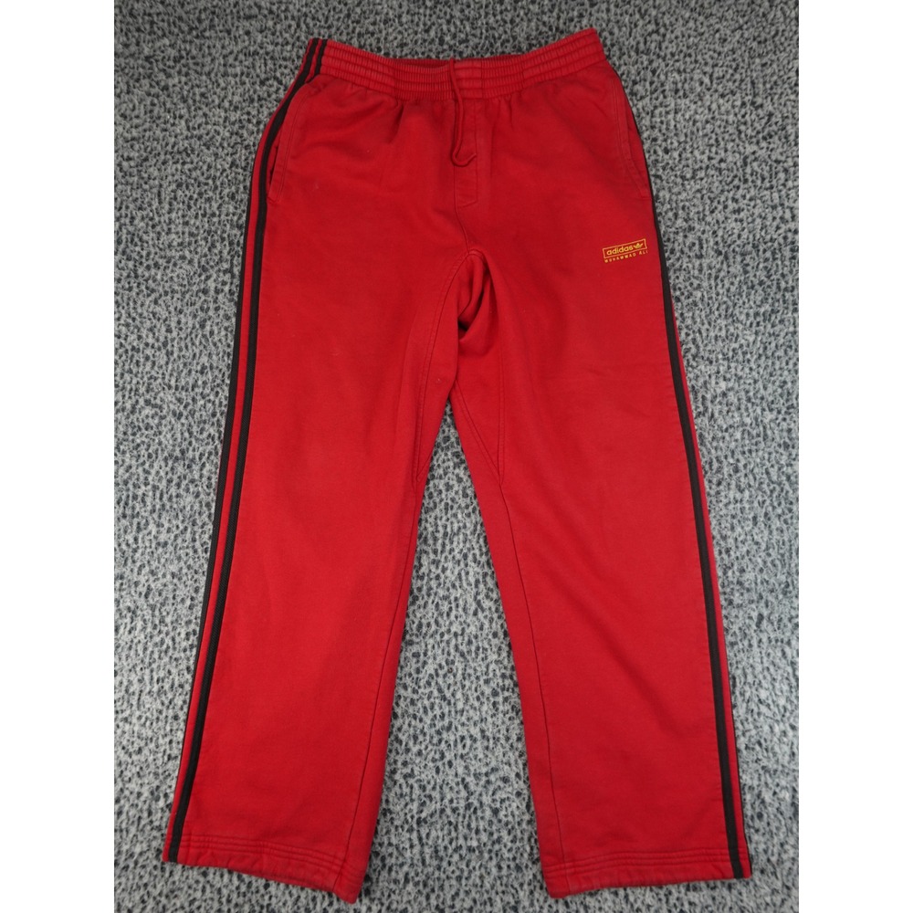 Adidas Muhammad Ali Sweatpants Mens 54 Red Side Stripe Embroidered Logo